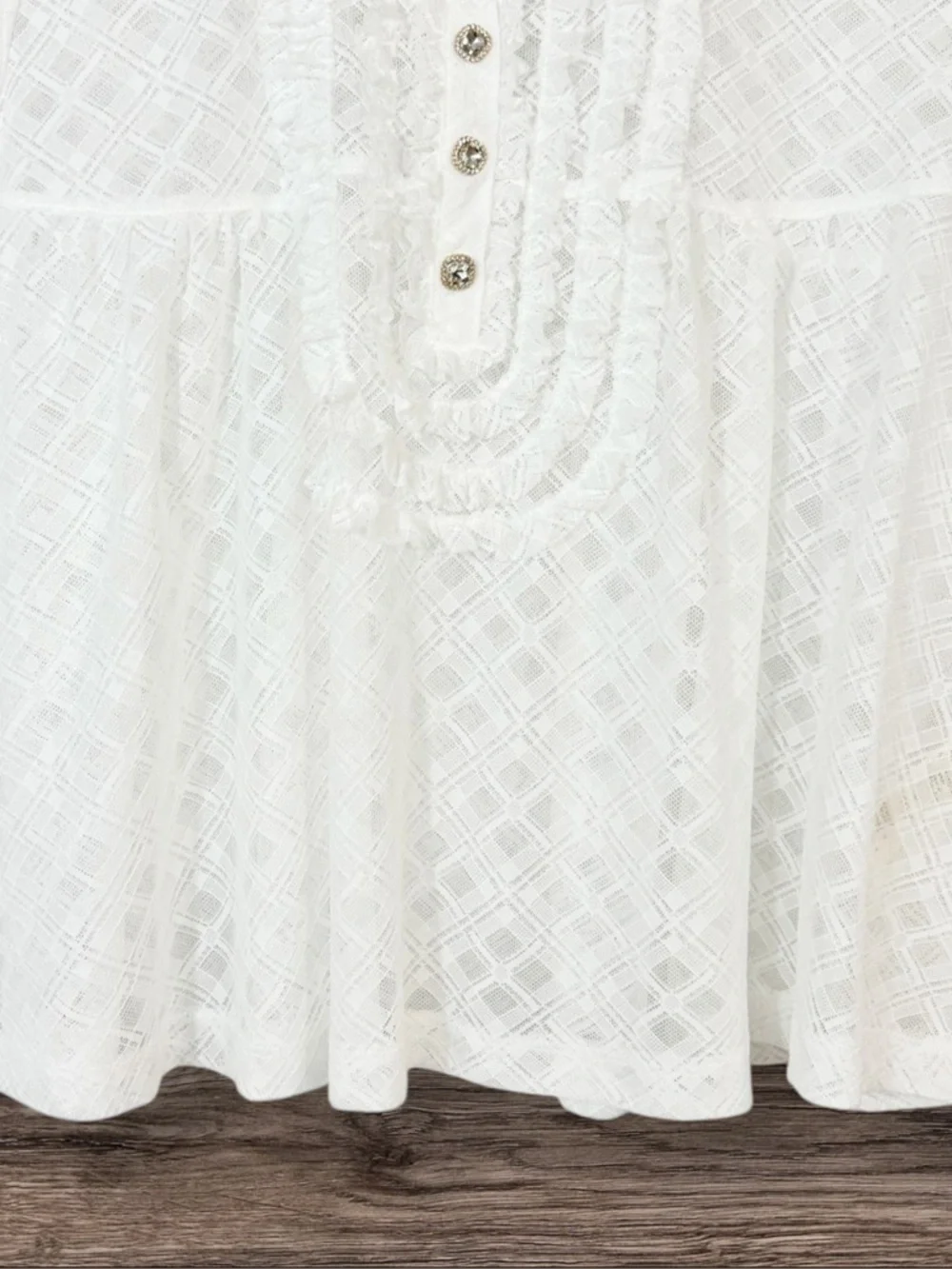 Anthropologie Maeve White Puff-Sleeve Cropped Swing Top XL